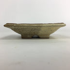 Japanese Ceramic Small Plate Vtg Square Shape Pottery Brown Yellow Kozara PP730