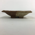 Japanese Ceramic Small Plate Vtg Square Shape Pottery Brown Yellow Kozara PP730