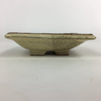 Japanese Ceramic Small Plate Vtg Square Shape Pottery Brown Yellow Kozara PP730