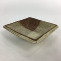 Japanese Ceramic Small Plate Vtg Square Shape Pottery Brown Yellow Kozara PP730
