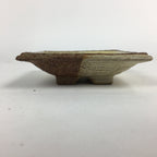 Japanese Ceramic Small Plate Vtg Square Shape Pottery Brown Yellow Kozara PP731