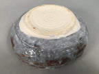Japanese Ceramic Snack Bowl Kashiki Gray Shino ware Vtg Pottery Round PP437