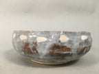 Japanese Ceramic Snack Bowl Kashiki Gray Shino ware Vtg Pottery Round PP437