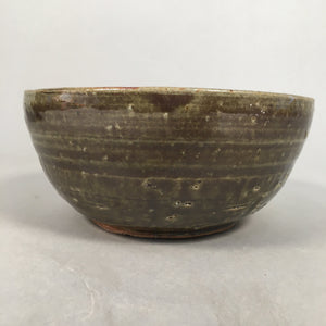 Japanese Ceramic Snack Bowl Kashiki Vtg Pottery Green Round PP364