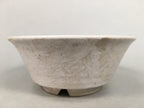 Japanese Ceramic Snack Bowl Kashiki Vtg Pottery Green White Round PP366