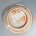 Japanese Ceramic Snack Bowl Lidded Kashiki Mino ware Vtg Pottery Round PP435