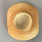 Japanese Ceramic Soy sauce Dipping Dish Kozara Orange Vtg Pottery Plate PT244