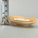 Japanese Ceramic Soy sauce Dipping Dish Kozara Orange Vtg Pottery Plate PT244