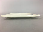 Japanese Ceramic Square Plate Kozara Seto ware Vtg Floral Crackle Pottery PT787