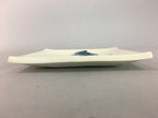 Japanese Ceramic Square Plate Kozara Seto ware Vtg Floral Crackle Pottery PT787