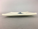 Japanese Ceramic Square Plate Kozara Seto ware Vtg Floral Crackle Pottery PT787