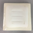 Japanese Ceramic Square Plate Kozara Seto ware Vtg Floral Crackle Pottery PT787