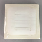 Japanese Ceramic Square Plate Kozara Seto ware Vtg Floral Crackle Pottery PT787