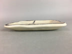 Japanese Ceramic Square Plate Kozara Vtg Pottery Lily of valley Crackle PT638