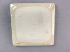 Japanese Ceramic Square Plate Vtg Pottery Floral Design Beige Sushi PT100