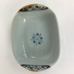 Japanese Ceramic Square Plate Vtg Pottery Red Chrysanthemum Design PP523