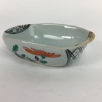 Japanese Ceramic Square Plate Vtg Pottery Red Chrysanthemum Design PP523