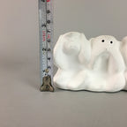 Japanese Ceramic Statue 3 Wise Monkeys Vtg Zodiac Figurine Lucky Charm BD410