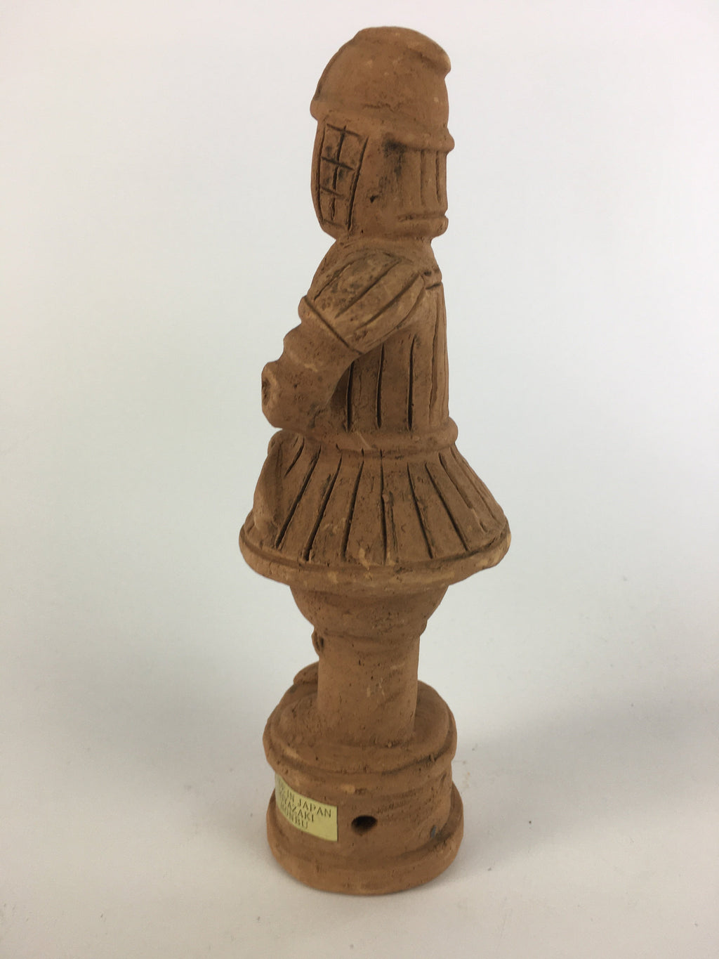 Japanese Ceramic Statue Vtg Haniwa Soldier Clay Figure Brown BD629