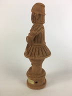 Japanese Ceramic Statue Vtg Haniwa Soldier Clay Figure Brown BD629