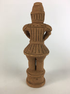 Japanese Ceramic Statue Vtg Haniwa Soldier Clay Figure Brown BD629