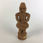 Japanese Ceramic Statue Vtg Haniwa Soldier Clay Figure Brown BD629