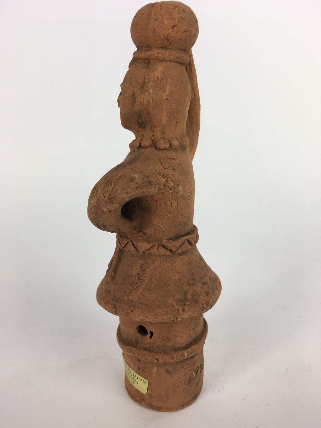 Japanese Ceramic Statue Vtg Haniwa Woman Clay Figure Brown Okimono BD640
