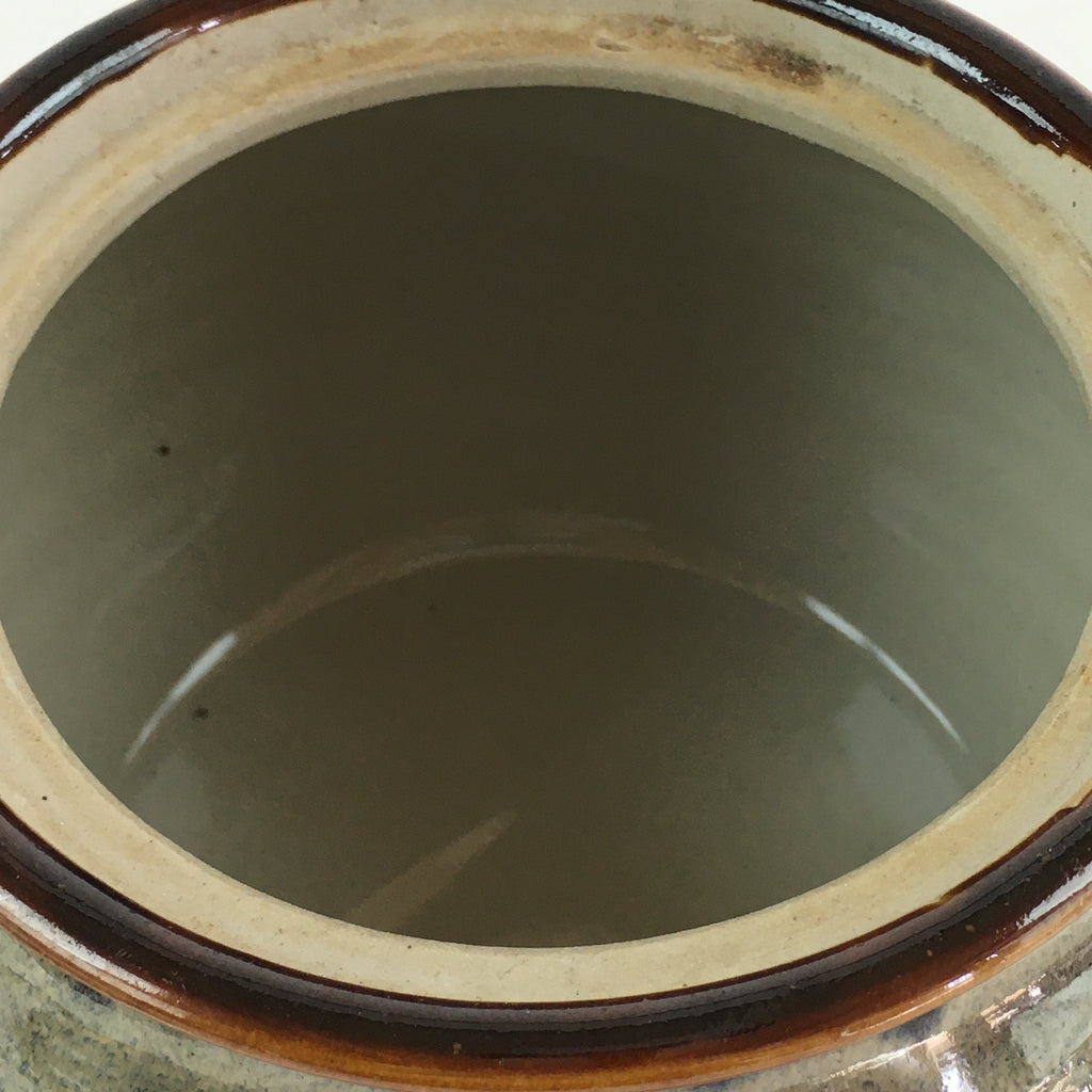 Japanese Ceramic Takatori Ware Large Teapot Vtg Ame-yu Brown Kyusu PY168