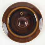 Japanese Ceramic Takatori Ware Large Teapot Vtg Ame-yu Brown Kyusu PY168