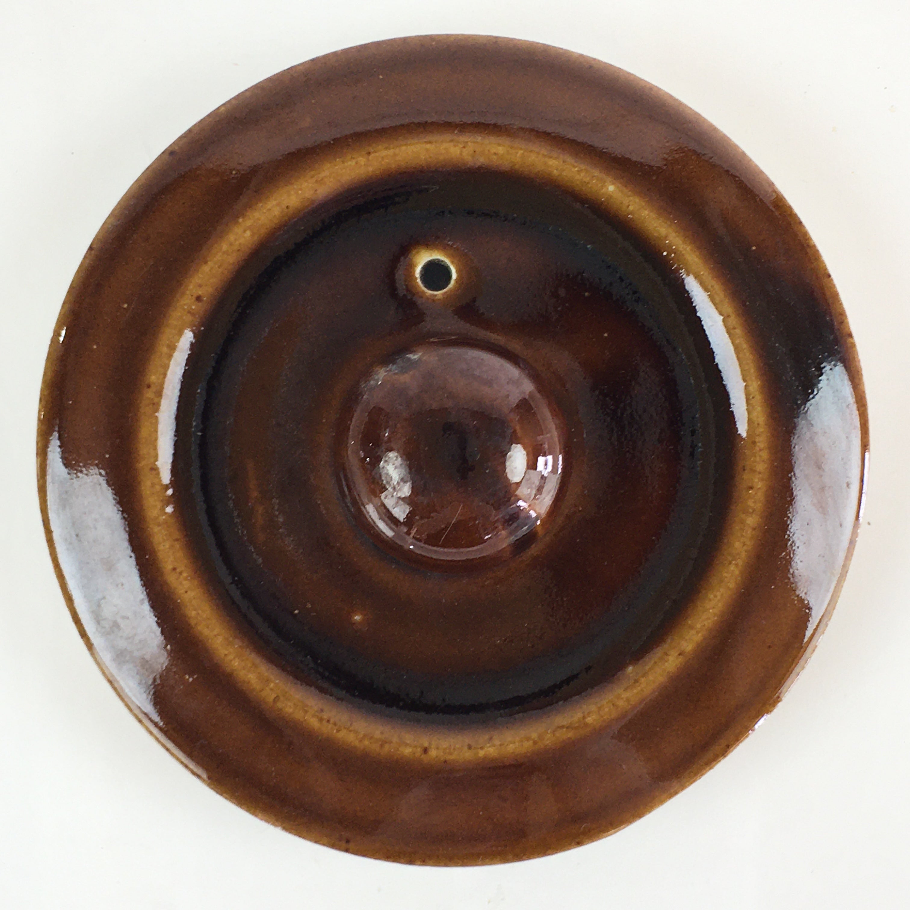 Japanese Ceramic Takatori Ware Large Teapot Vtg Ame-yu Brown Kyusu PY168