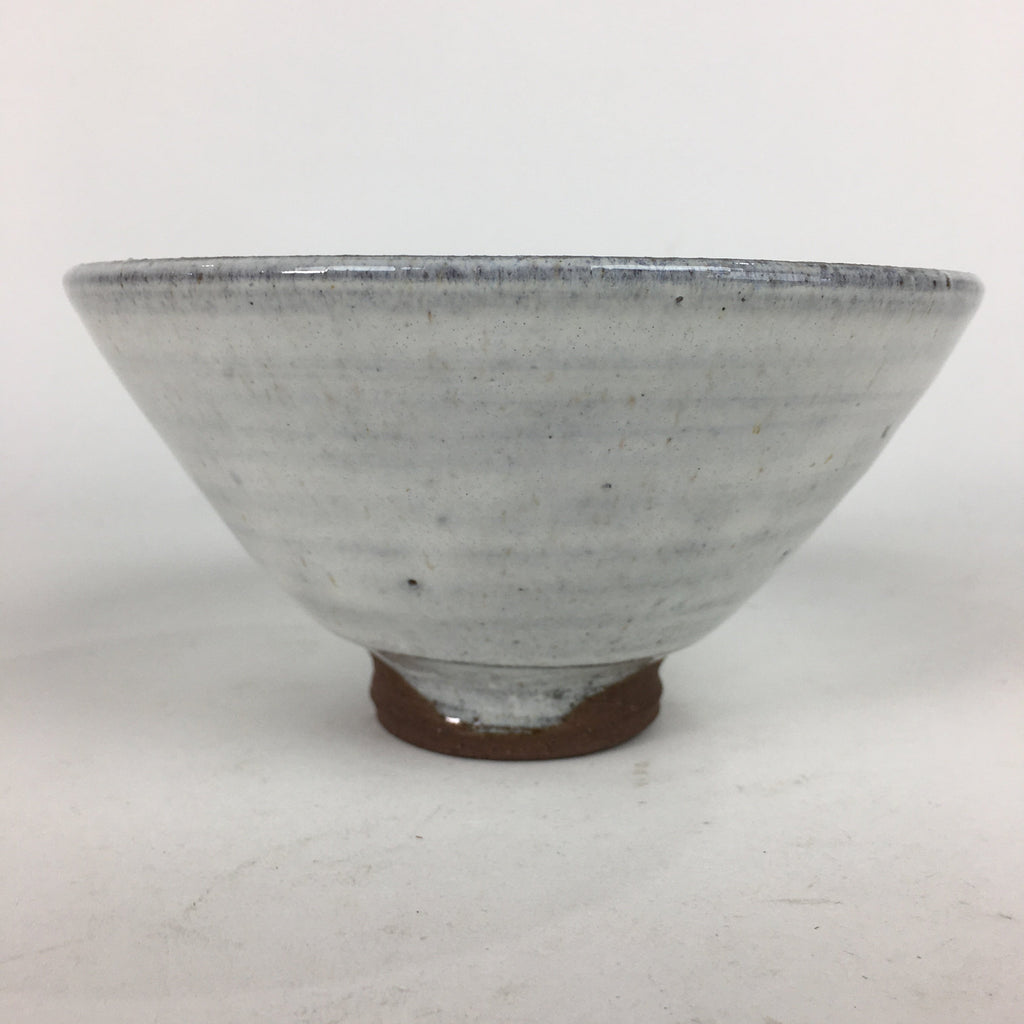 Japanese Ceramic Tea Bowl Hagi Ware Vtg Ceremony Chawan White Pottery GTB739