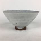 Japanese Ceramic Tea Bowl Hagi Ware Vtg Ceremony Chawan White Pottery GTB739