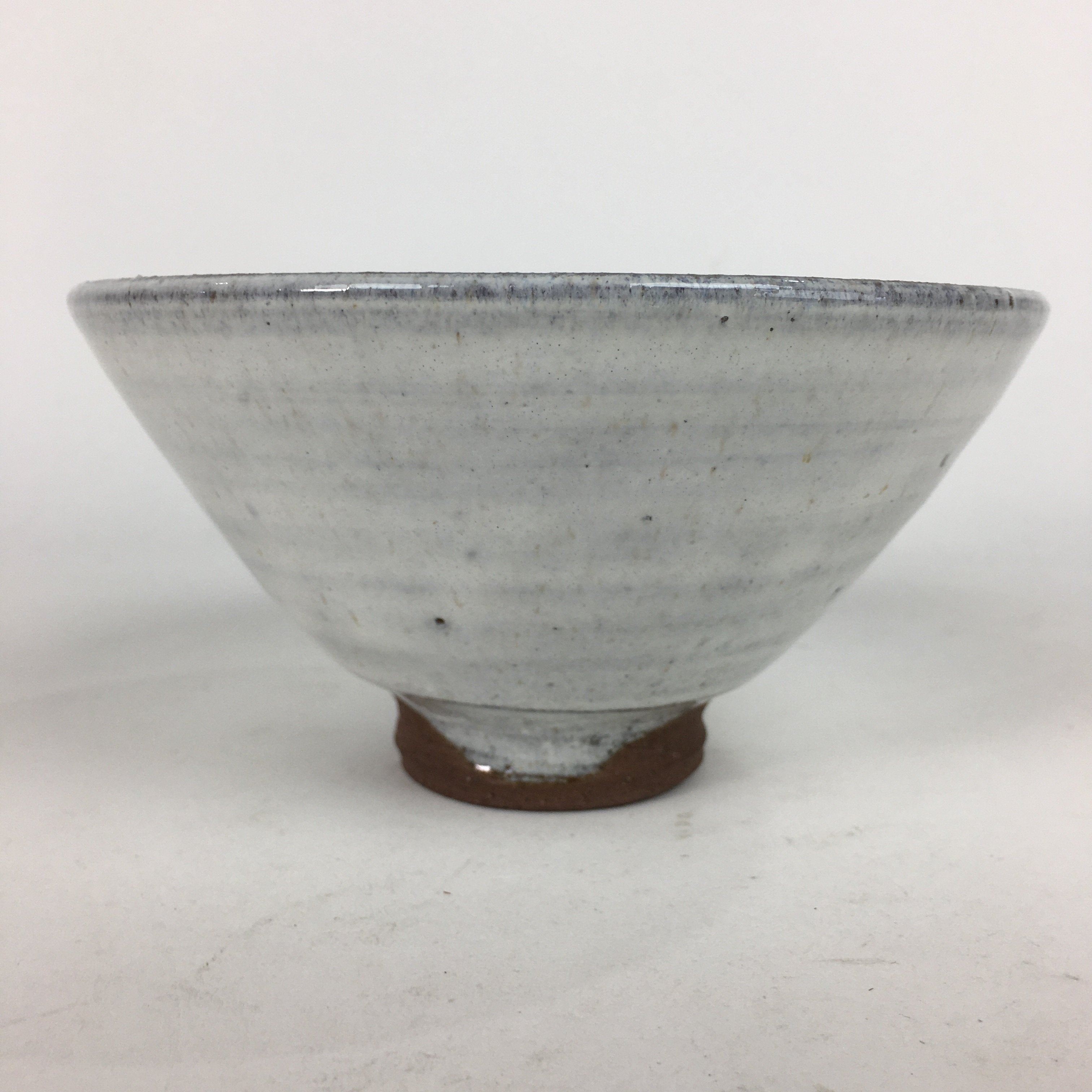 Japanese Ceramic Tea Bowl Hagi Ware Vtg Ceremony Chawan White Pottery GTB739