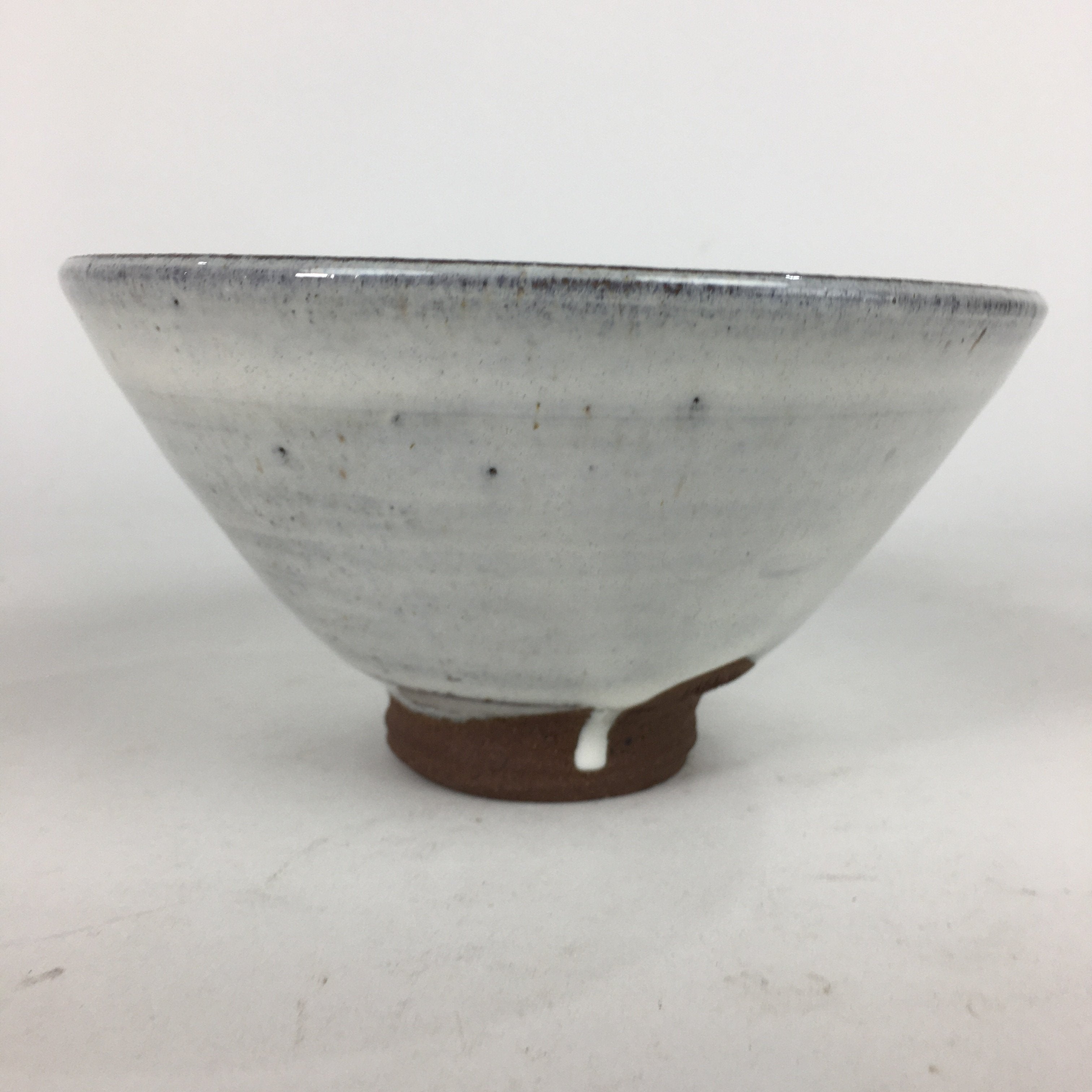 Japanese Ceramic Tea Bowl Hagi Ware Vtg Ceremony Chawan White Pottery GTB739