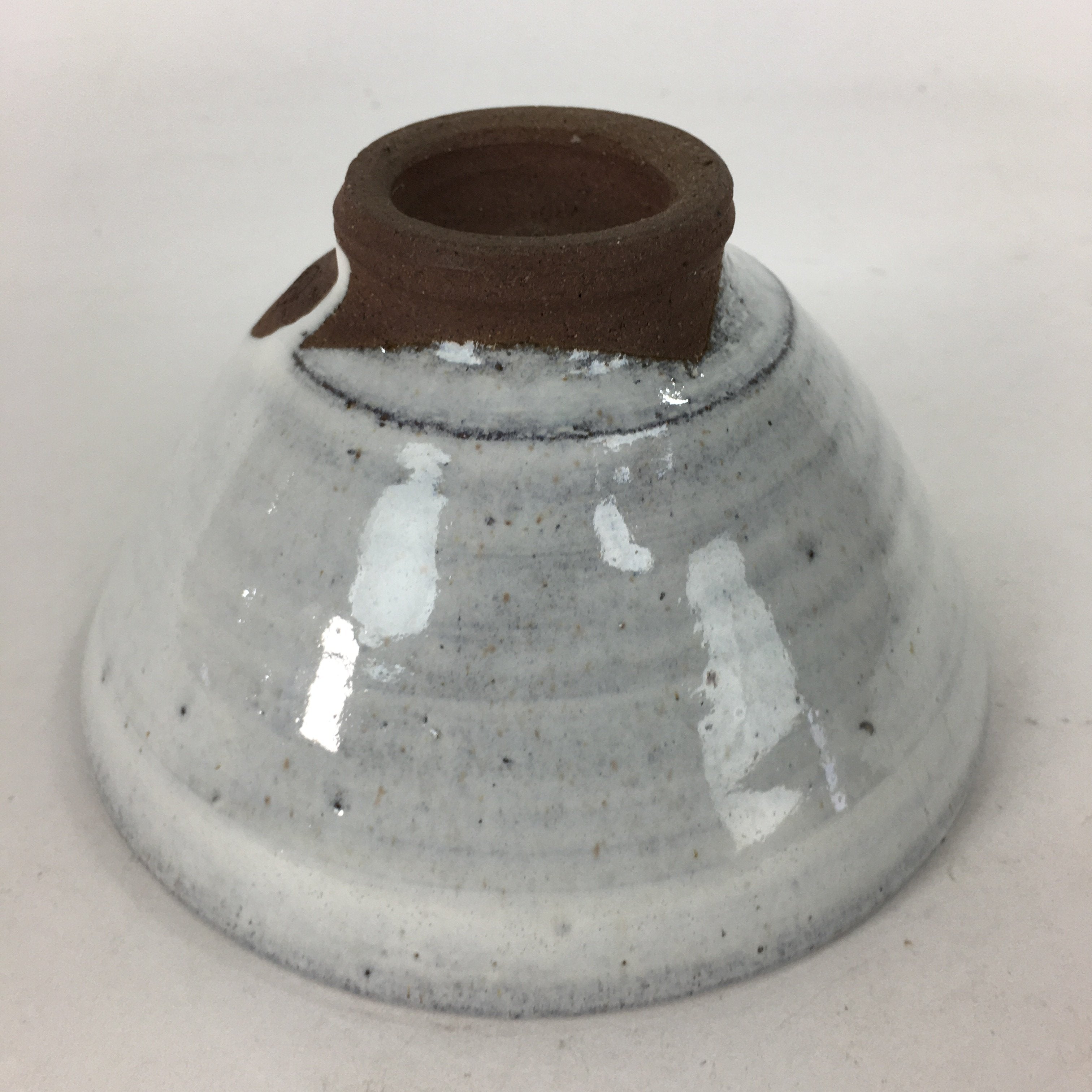 Japanese Ceramic Tea Bowl Hagi Ware Vtg Ceremony Chawan White Pottery GTB739