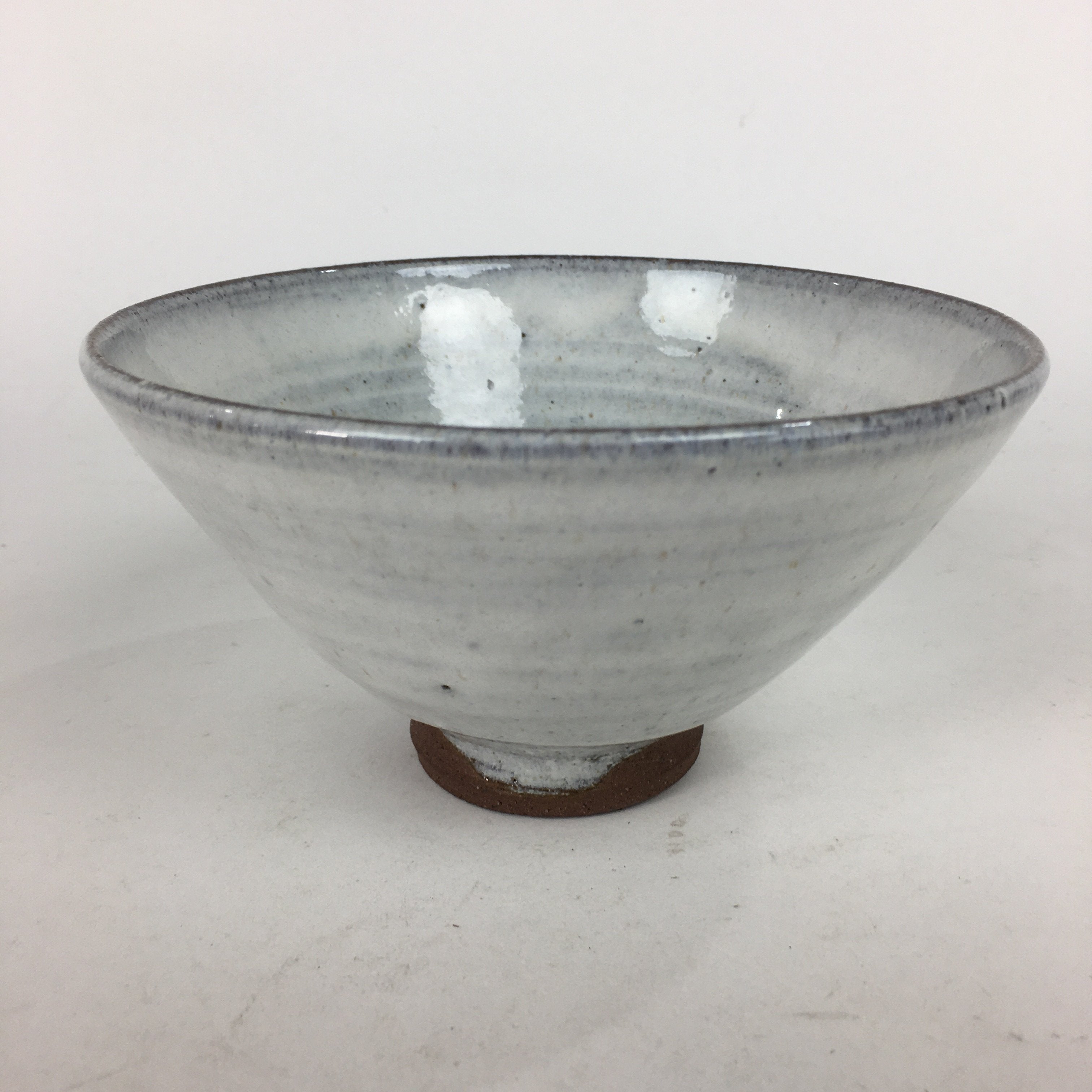 Japanese Ceramic Tea Bowl Hagi Ware Vtg Ceremony Chawan White Pottery GTB739