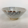 Japanese Ceramic Tea Bowl Shino Ware Vtg Ceremony Chawan White Pottery GTB738