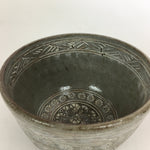 Japanese Ceramic Tea Bowl Vtg Ceremony Chawan Flower Pattern Pottery GTB762