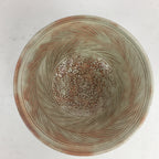 Japanese Ceramic Tea Bowl Vtg Ceremony Chawan Flower Pattern White Pink GTB763