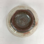 Japanese Ceramic Tea Bowl Vtg Ceremony Chawan Flower Pattern White Pink GTB763