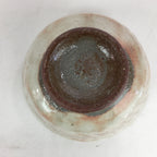 Japanese Ceramic Tea Bowl Vtg Ceremony Chawan Flower Pattern White Pink GTB764