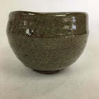 Japanese Ceramic Tea Bowl Vtg Ceremony Chawan Gray Flower Design GTB768
