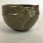 Japanese Ceramic Tea Bowl Vtg Ceremony Chawan Gray Flower Design GTB768