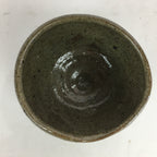 Japanese Ceramic Tea Bowl Vtg Ceremony Chawan Gray Flower Design GTB768