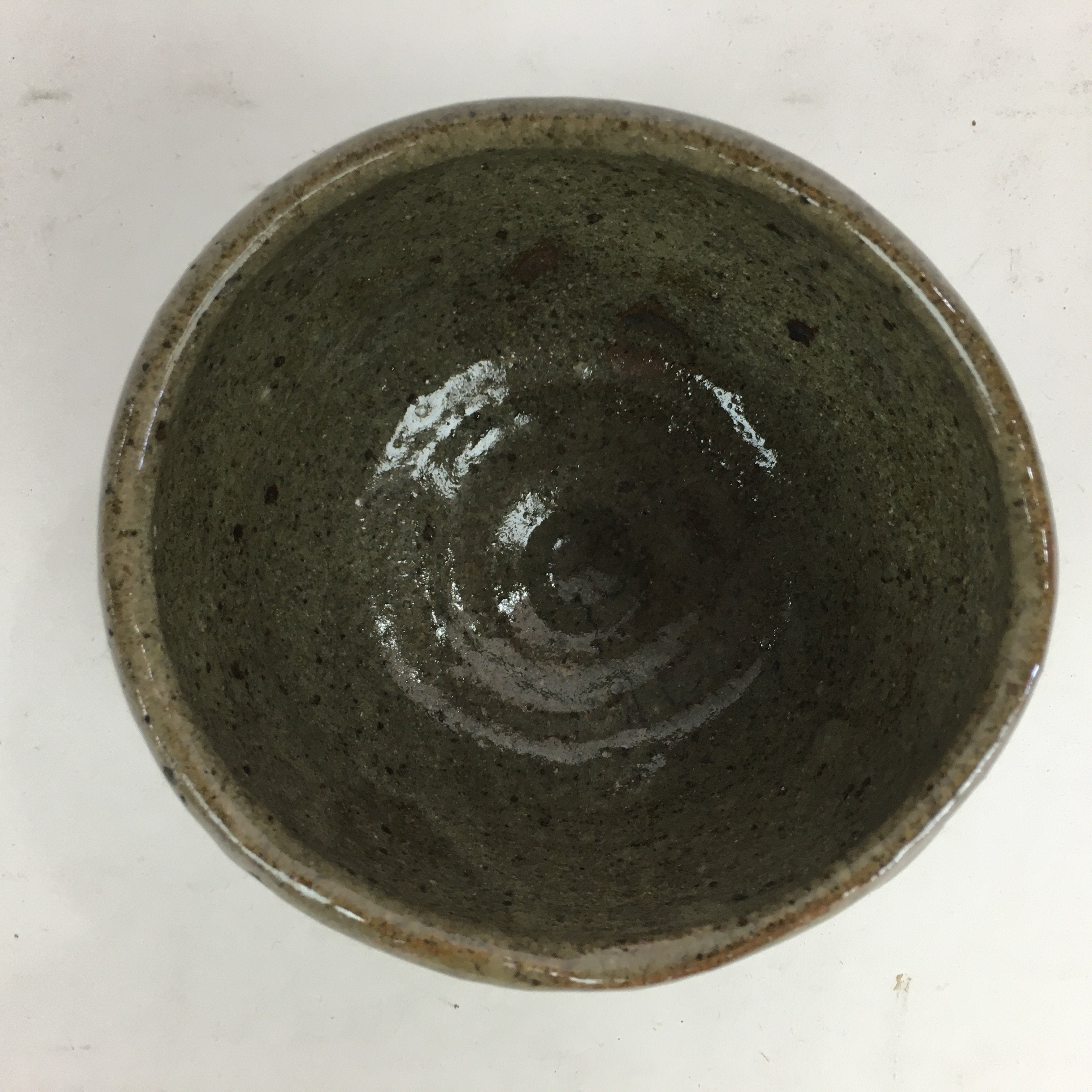 Japanese Ceramic Tea Bowl Vtg Ceremony Chawan Gray Flower Design GTB768