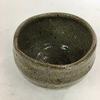 Japanese Ceramic Tea Bowl Vtg Ceremony Chawan Gray Flower Design GTB768