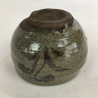 Japanese Ceramic Tea Bowl Vtg Ceremony Chawan Gray Flower Design GTB768