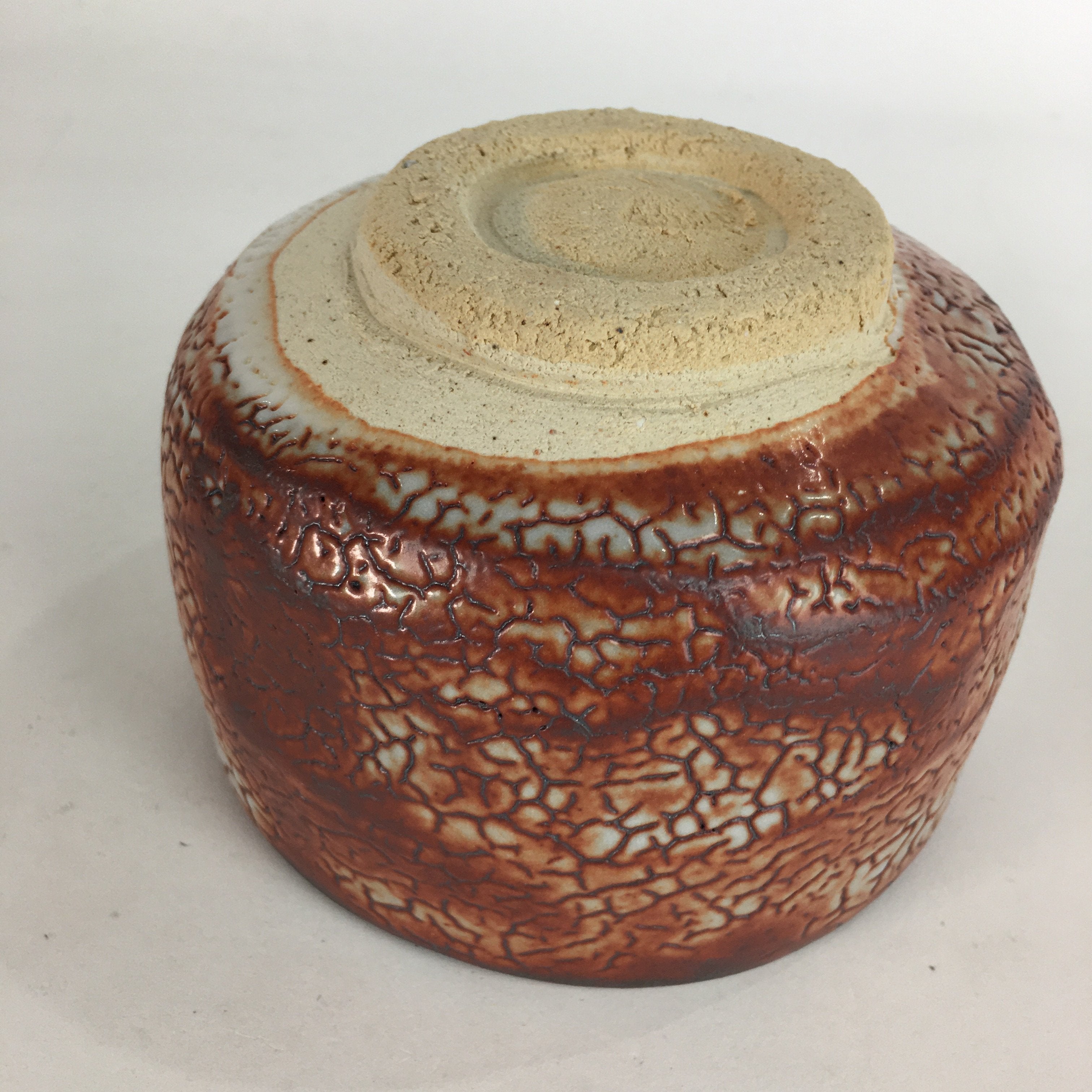 Japanese Ceramic Tea Bowl Wooden Box Kogen Kiln Aka-Shino Ware Chawan PX547