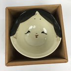 Japanese Ceramic Tea Bowl Wooden Box Kyo Ware Green Tea Bowl Otafuku Lady PX561