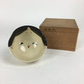 Japanese Ceramic Tea Bowl Wooden Box Kyo Ware Green Tea Bowl Otafuku Lady PX561